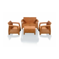 Ciano Sofa 4 Pcs Set W O Foam Eagle Brown