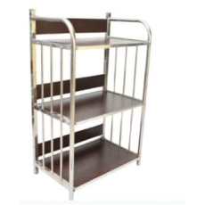 3 Rack Storage (Black)(Wooden Design)