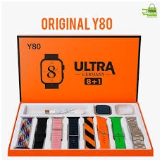 Y80 Ultra Smartwatch With 8 Strap